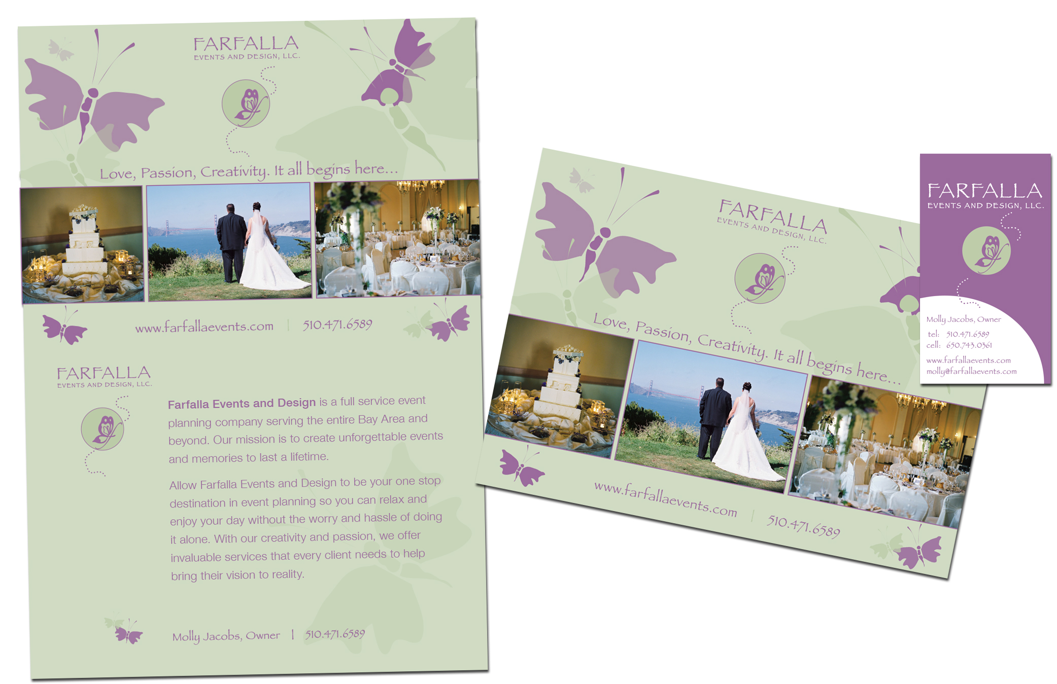 Farfalla flier, postcard