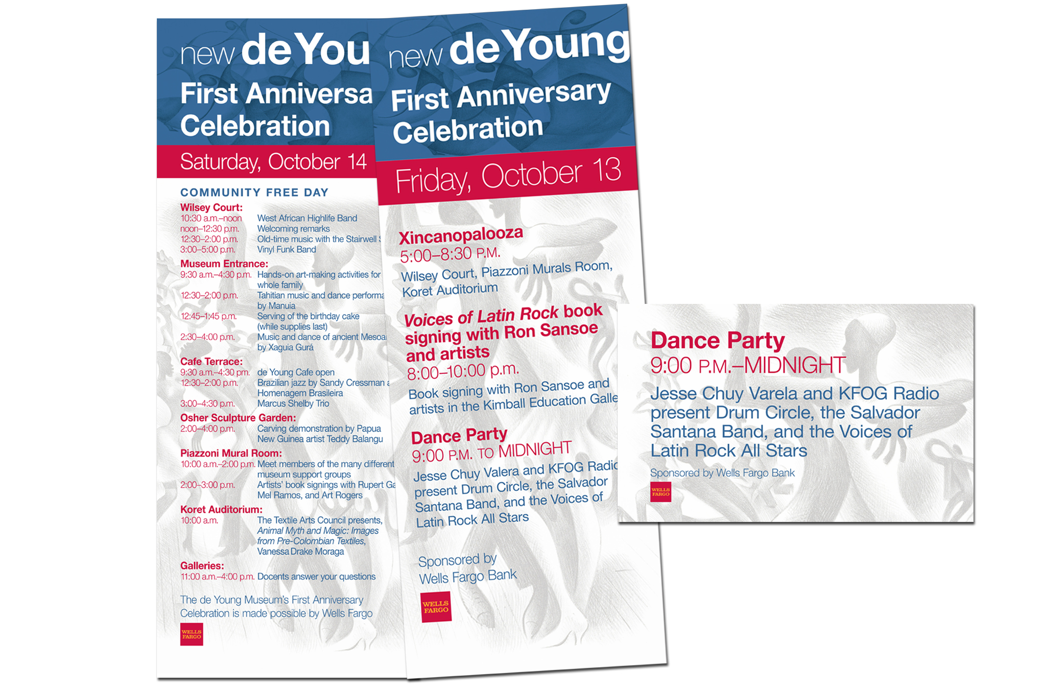 de Young anniversary signs