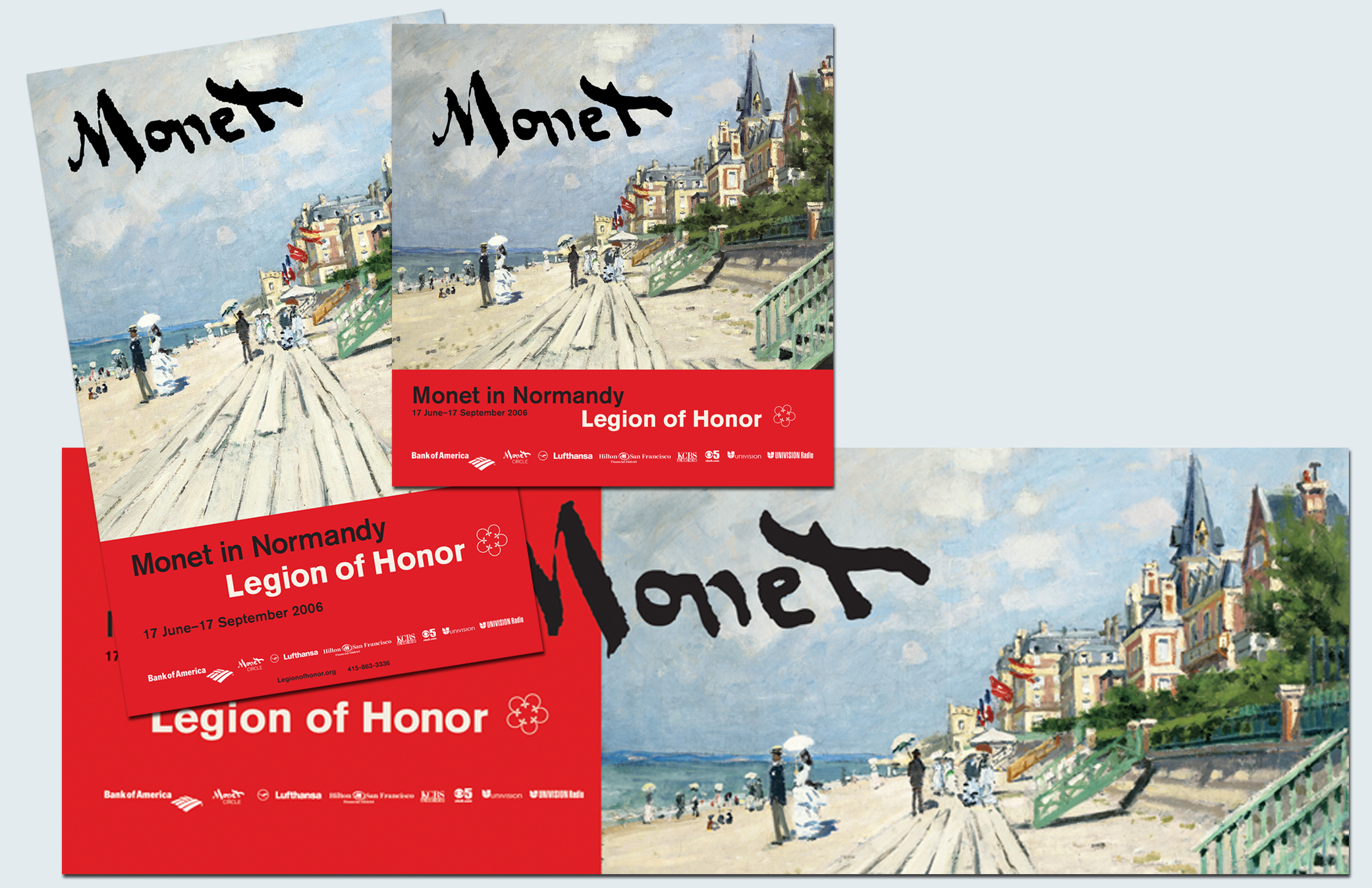 Monet exhibition signs