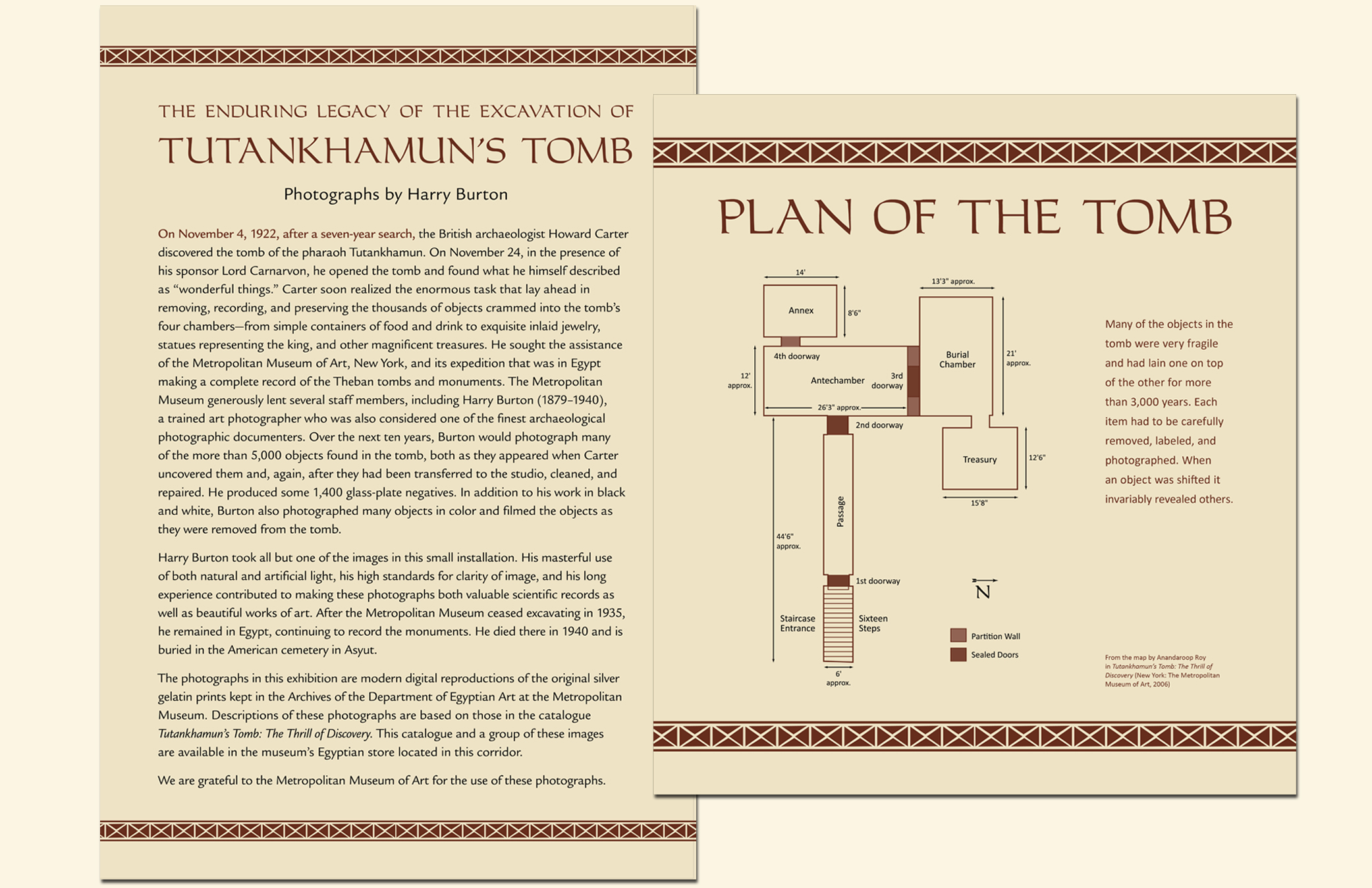 King Tut chat panel signage